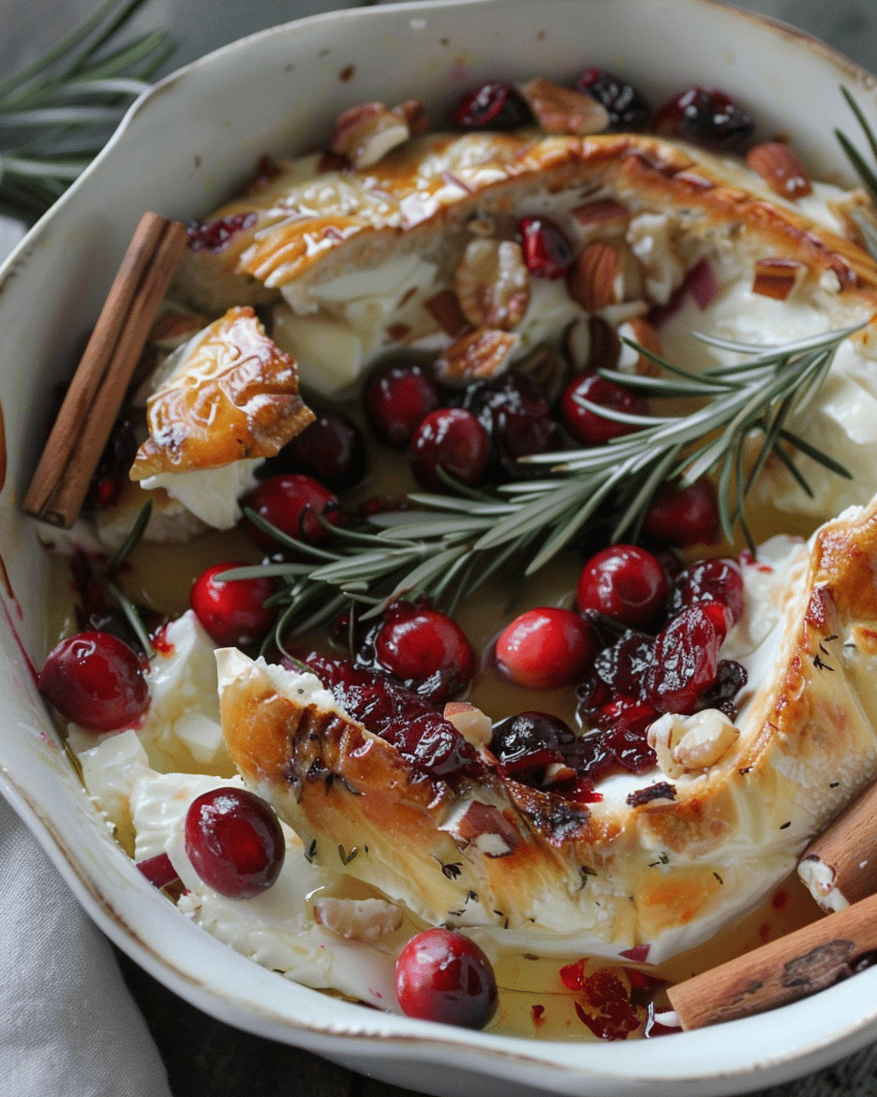 Cranberry Honey Baked Brie