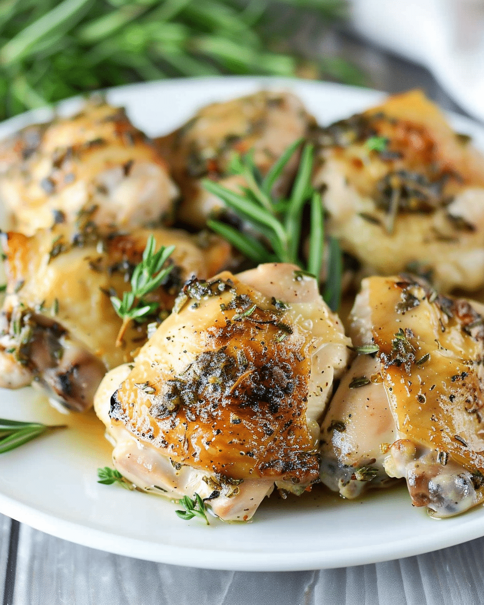 Herb Roasted Instant Pot Chicken Thighs