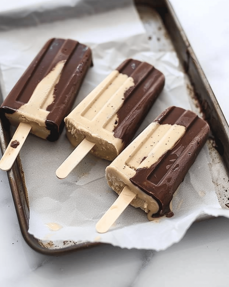 Keto Chocolate Peanut Butter Popsicles