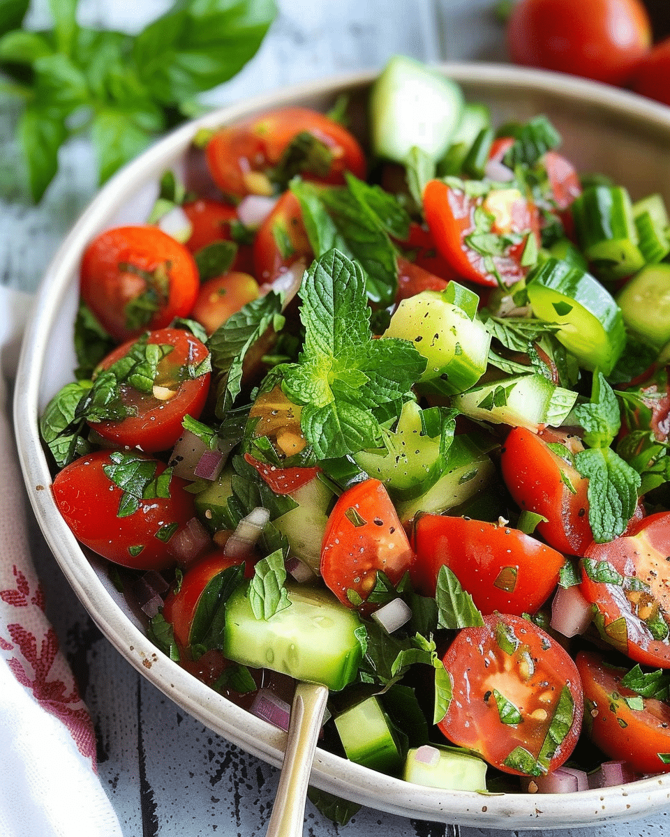 Super Fresh Tomato Mint Salad