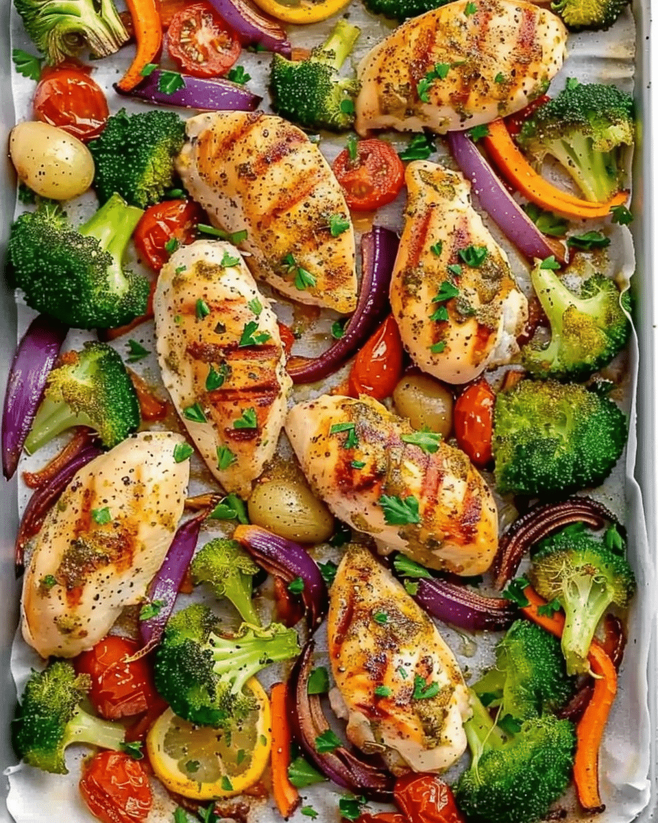 Sheet Pan Baked Chicken Breast with Veggies