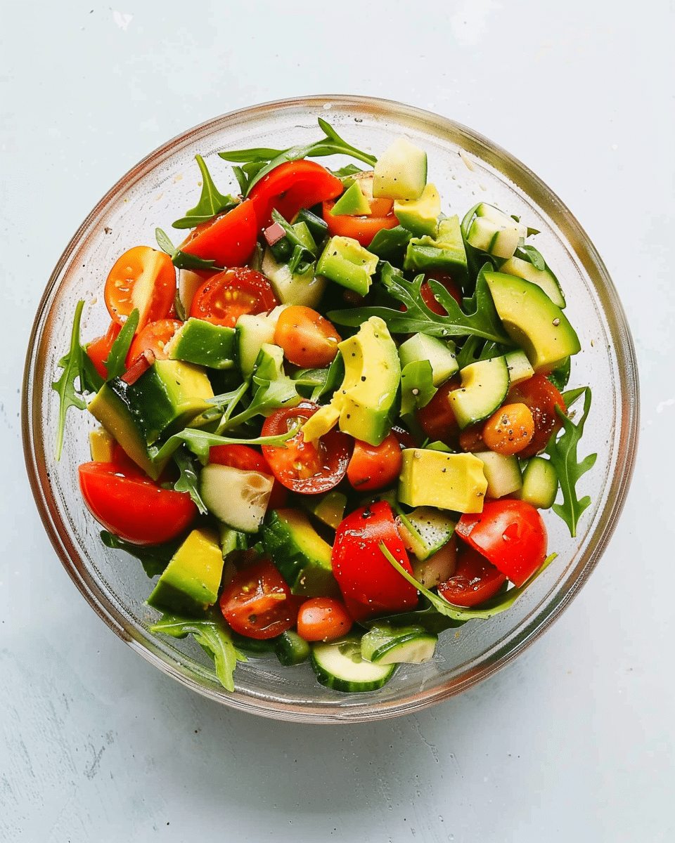 Arugula, Avocado, Tomato Salad