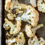 Parmesan Potato Wedges & Roasted Cauliflower