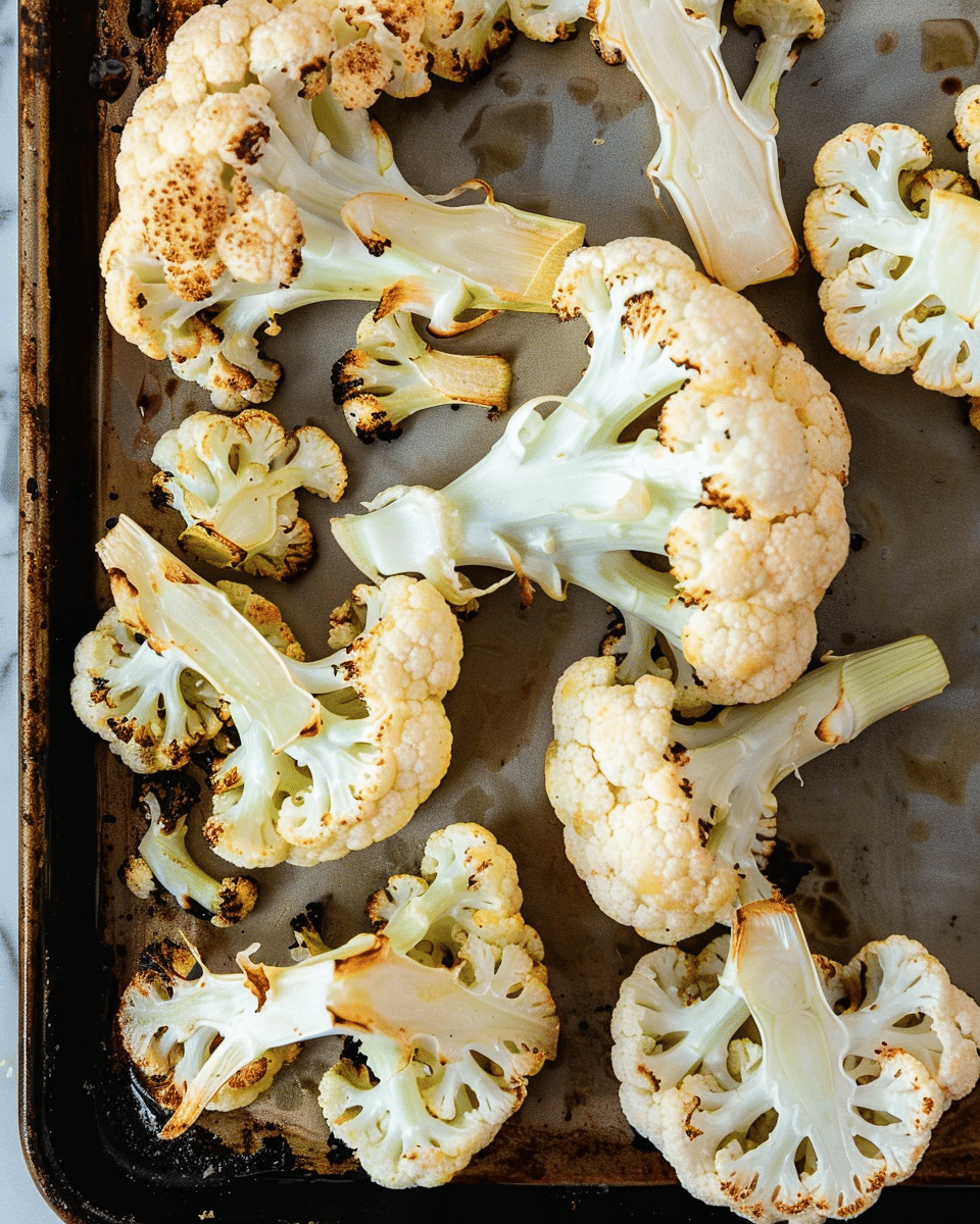 Parmesan Potato Wedges & Roasted Cauliflower