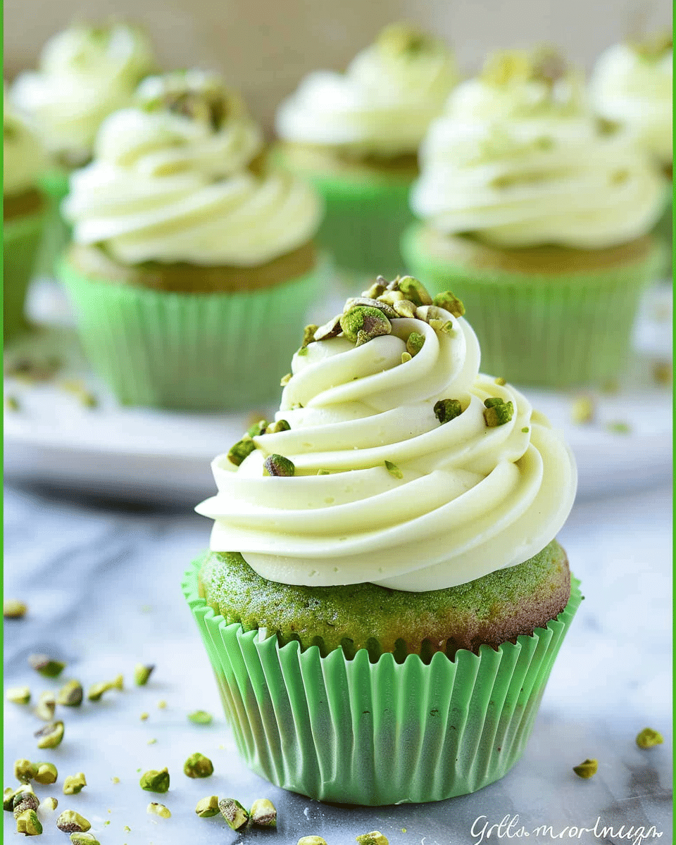 Pistachio St. Patrick’s Day Cupcakes