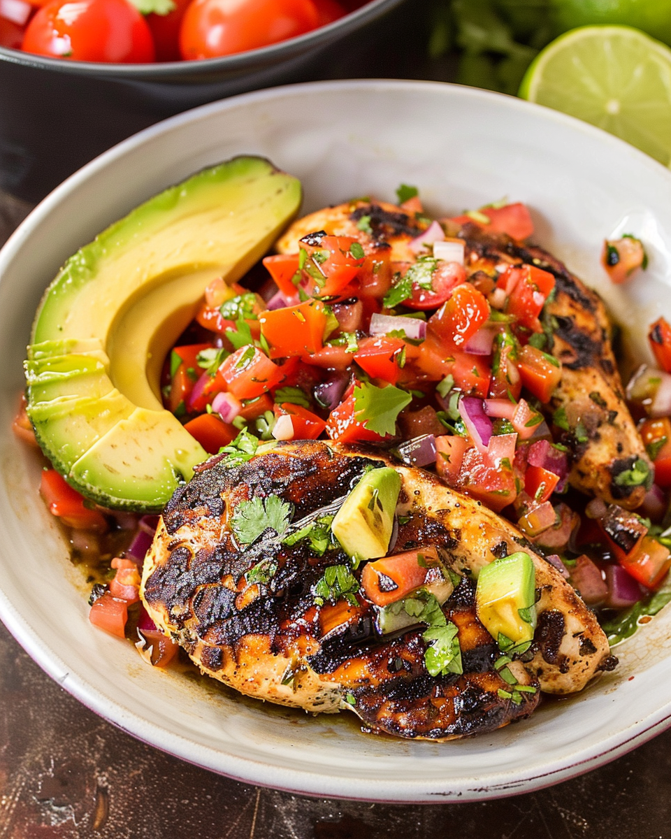 Cilantro Lime Chicken with Avocado Salsa
