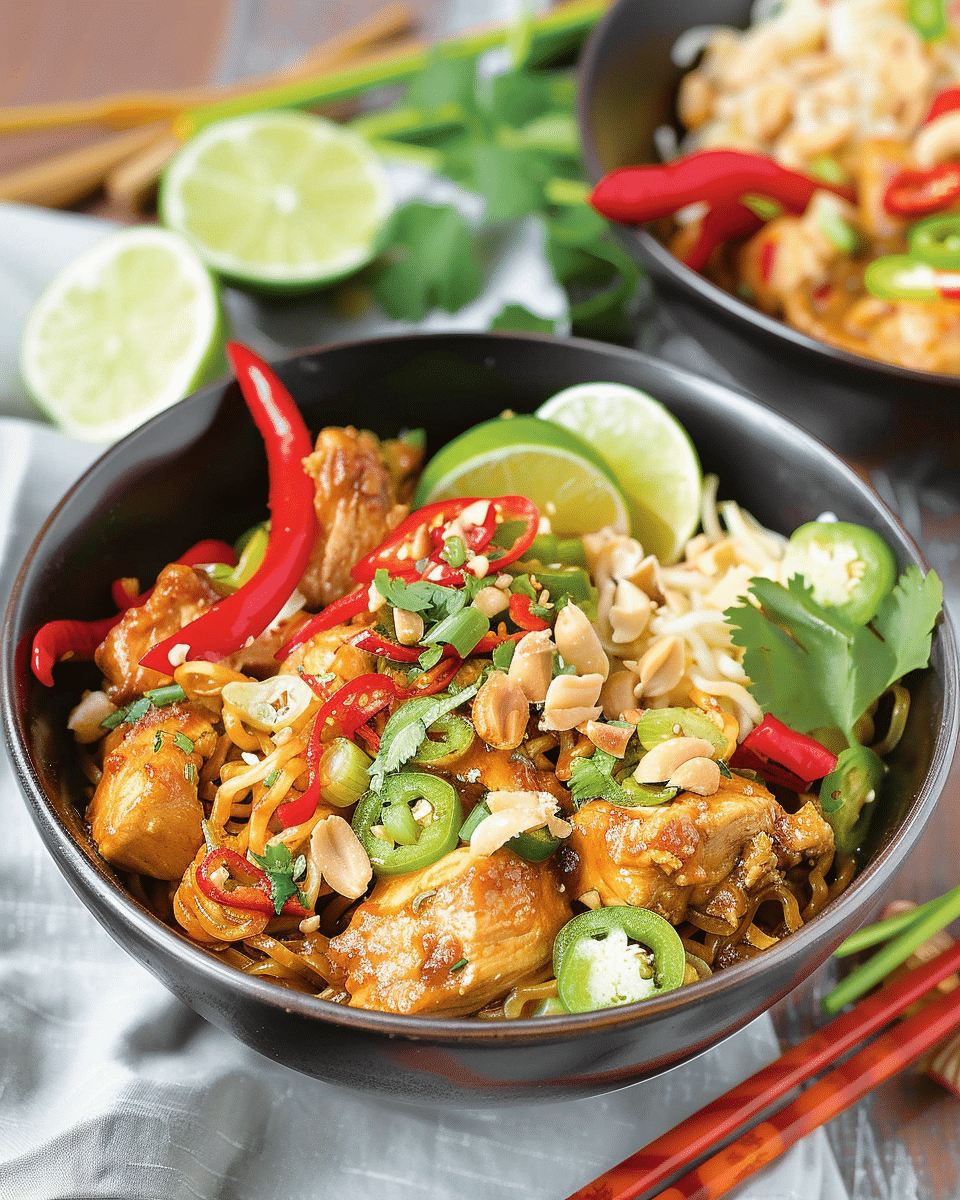 Satay Chicken Noodles