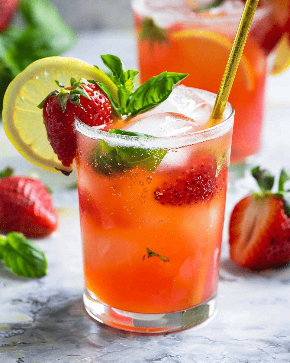 Strawberry Basil Lemonade