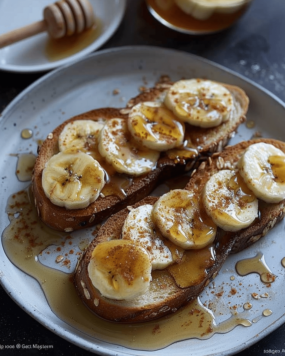 Banana Toasts with Honey