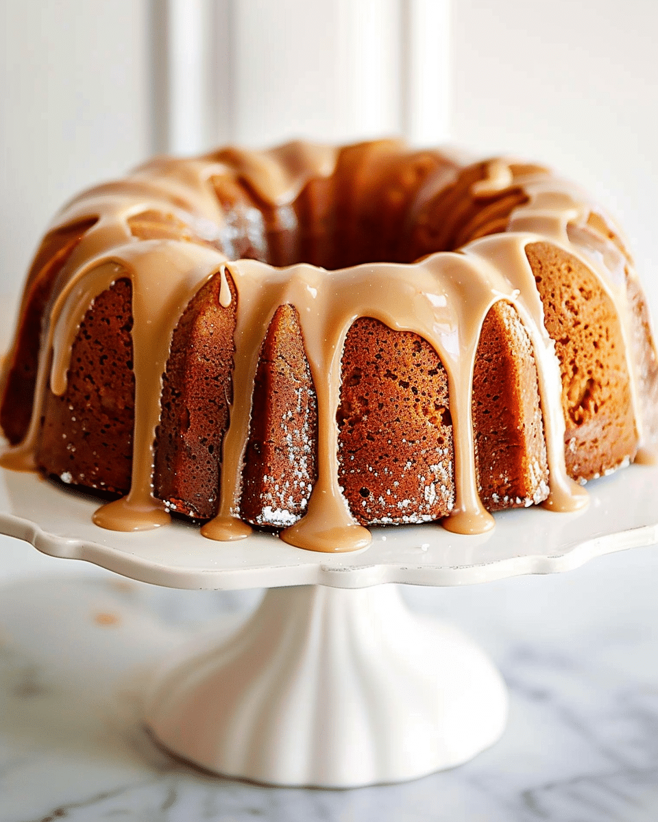 Buttermilk Pound Cake With Caramel Icing