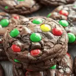 Mint M&M Brownie Cookies