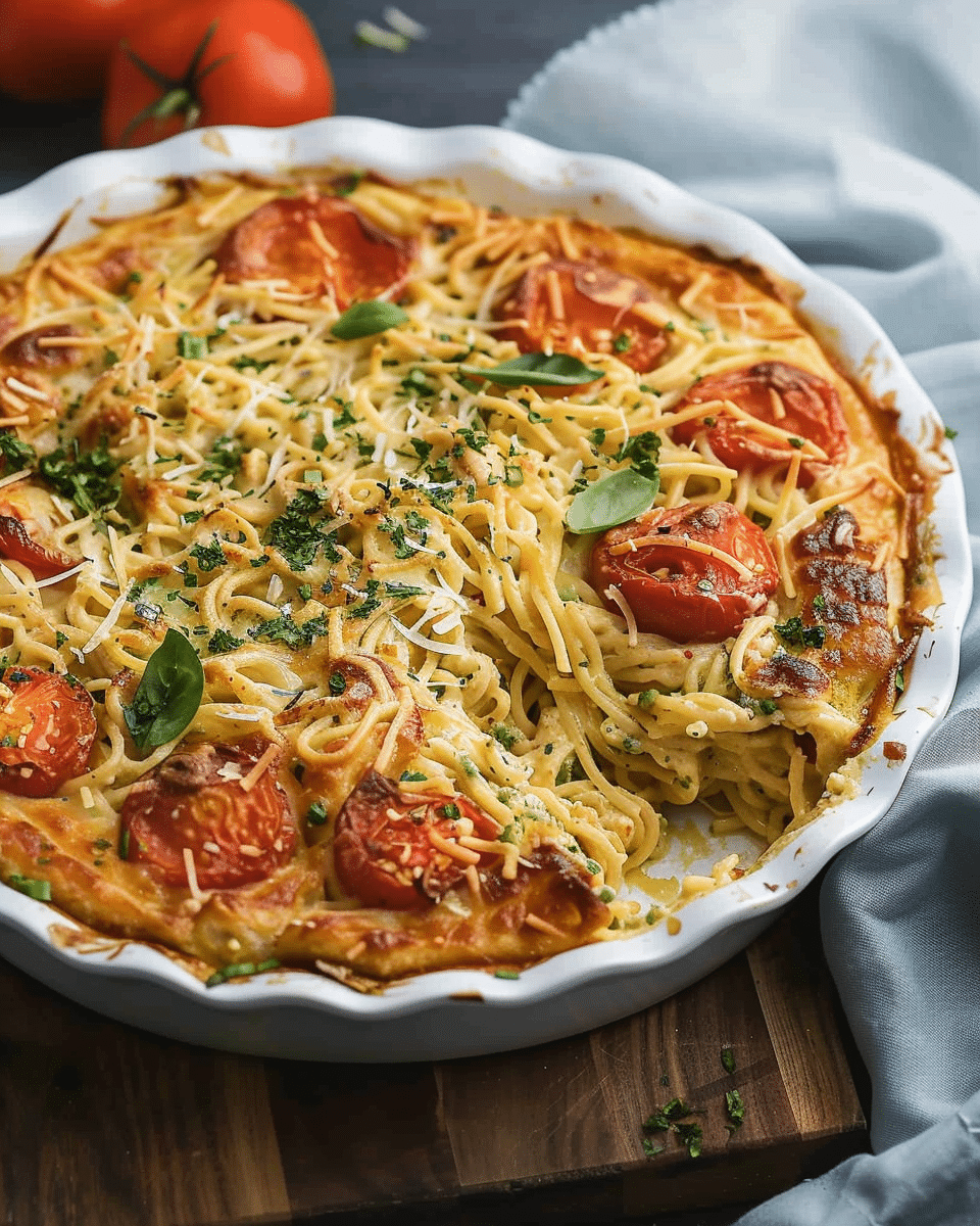 Creamy Spaghetti Pie