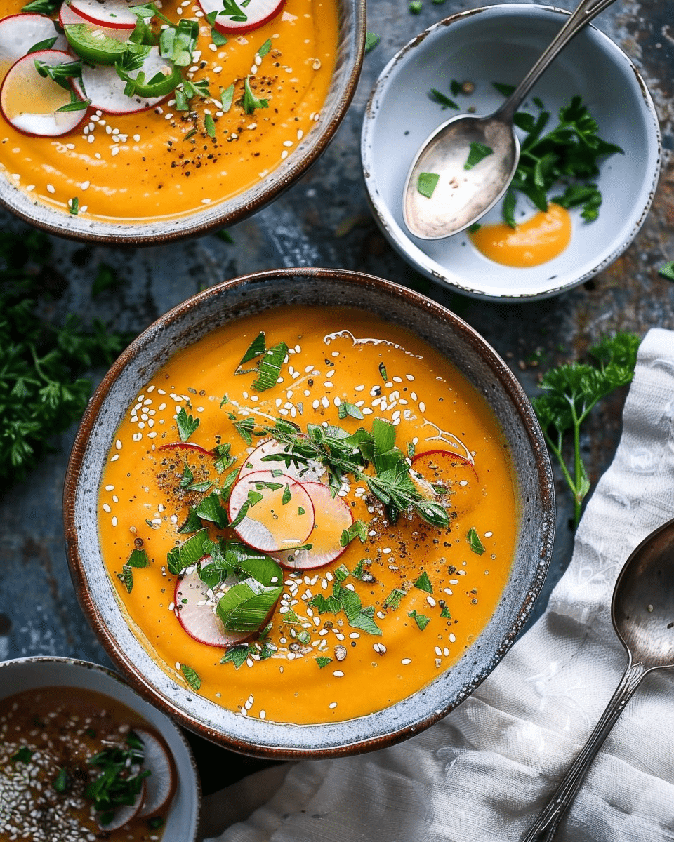 Creamy Tahini Carrot Soup