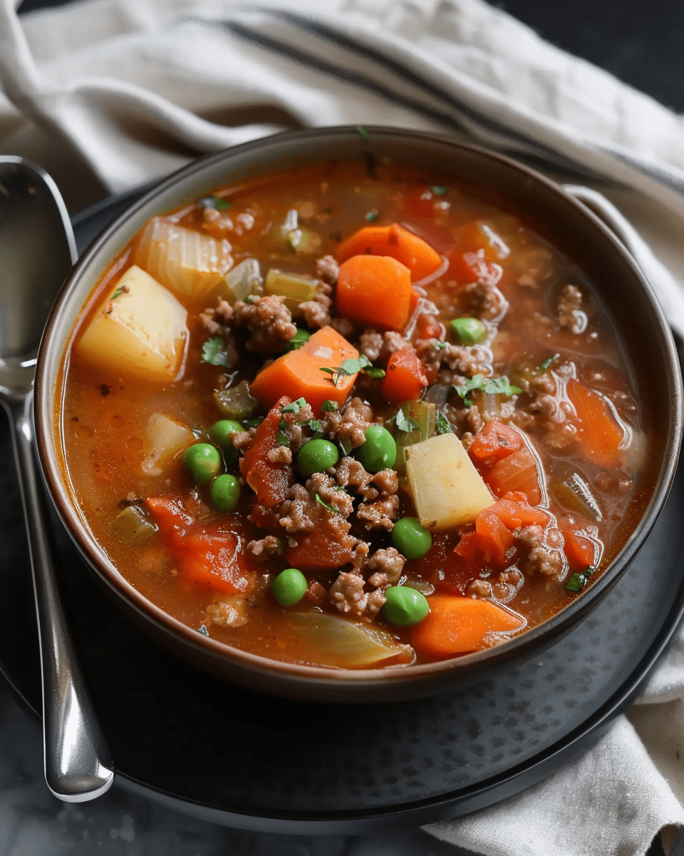 Slow Cooker Hamburger Soup