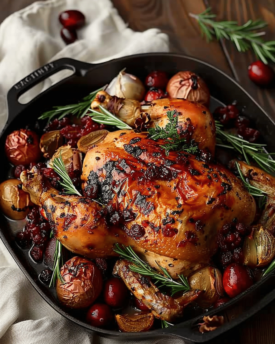 Balsamic Cranberry Roast Chicken