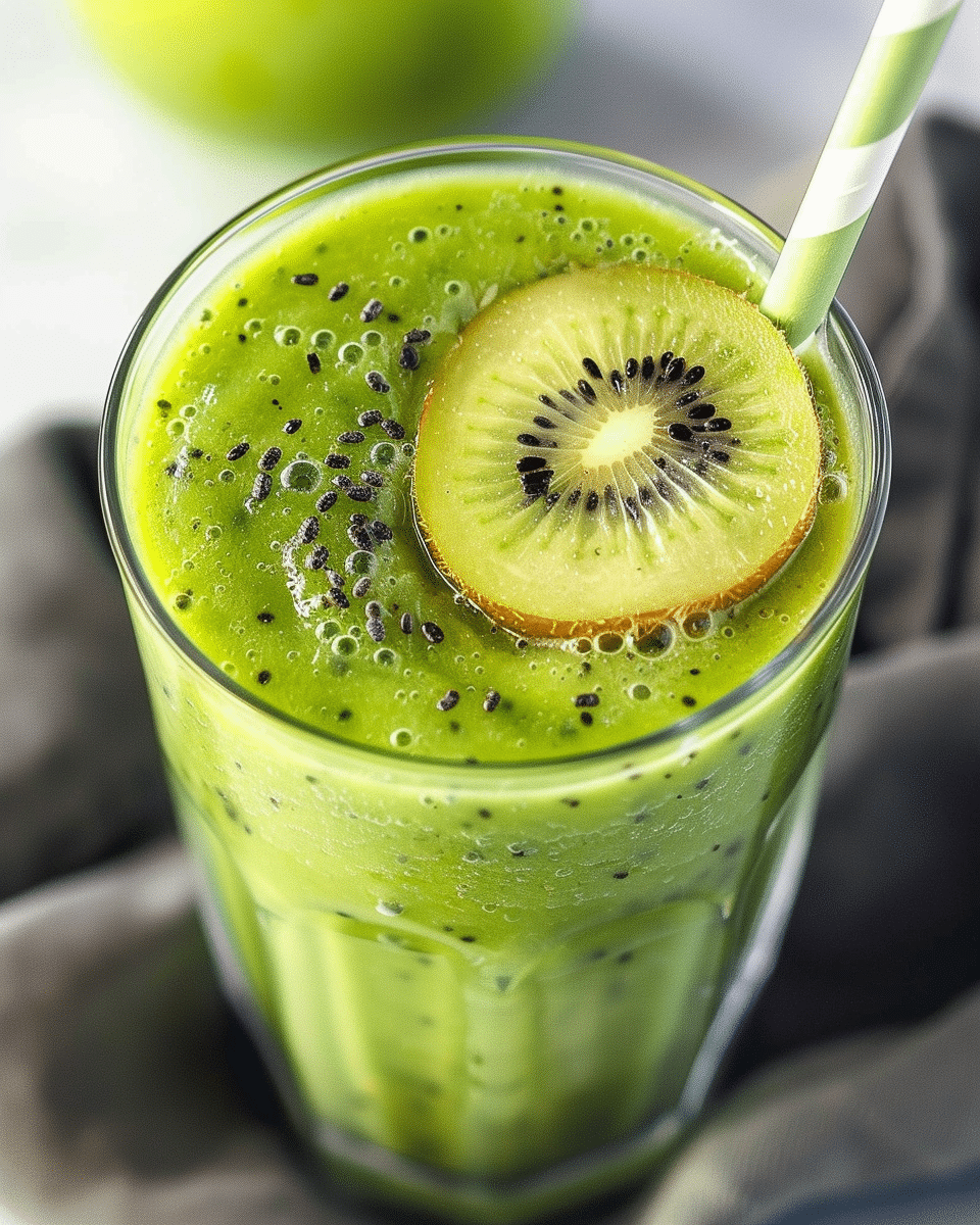 Apple and Ripe Kiwi Smoothie