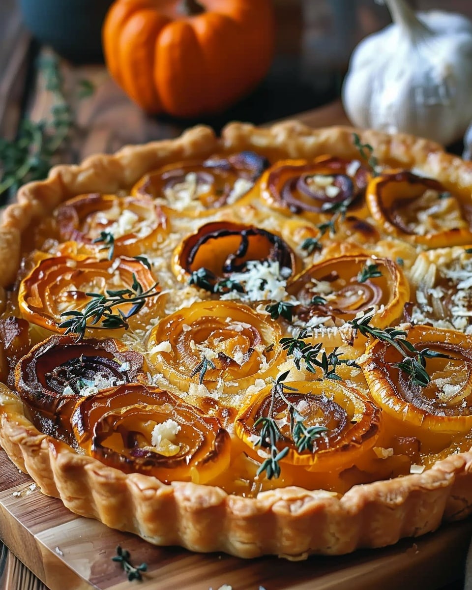 Caramelized Onion Butternut Squash Tart