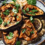 Roasted Eggplant in Mafé Peanut Sauce