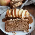 Banana Bread, Sliced Apples and Hazelnut Butter
