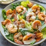 Keto Cajun Shrimp Caesar Salad