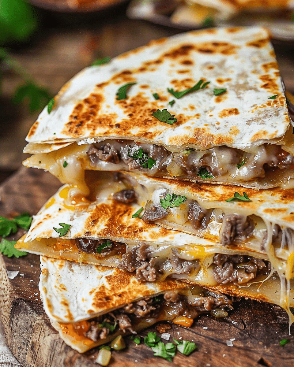 Philly Cheesesteak Quesadillas