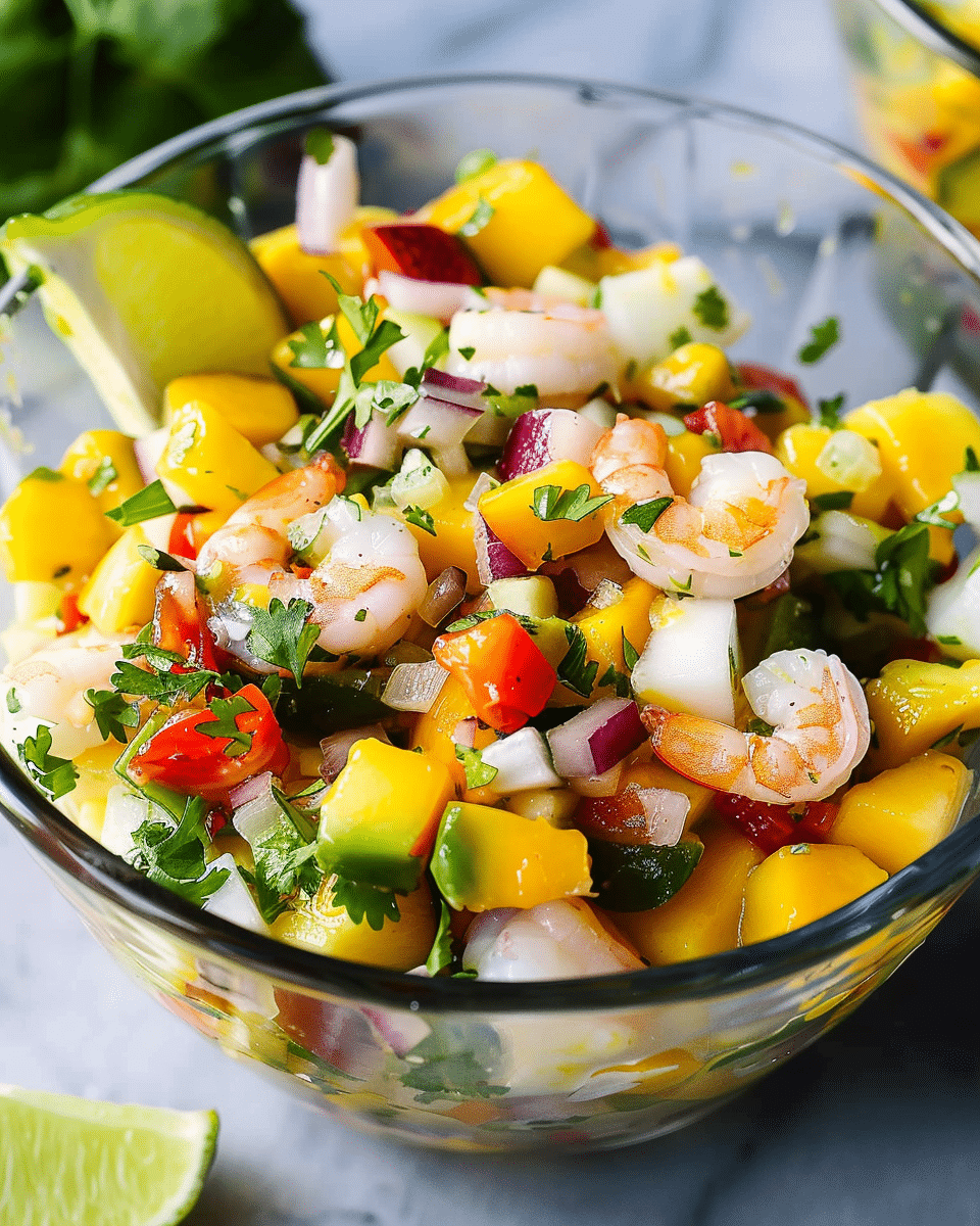Tropical Mango Shrimp Ceviche