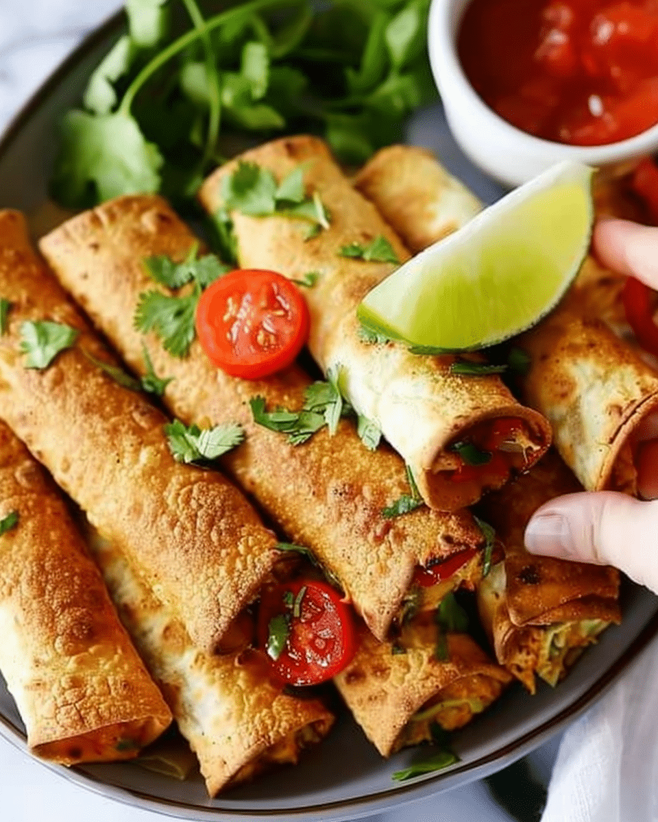 Air Fryer Chicken Taquitos