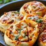 Cheesy BBQ Chicken Pizza Rolls