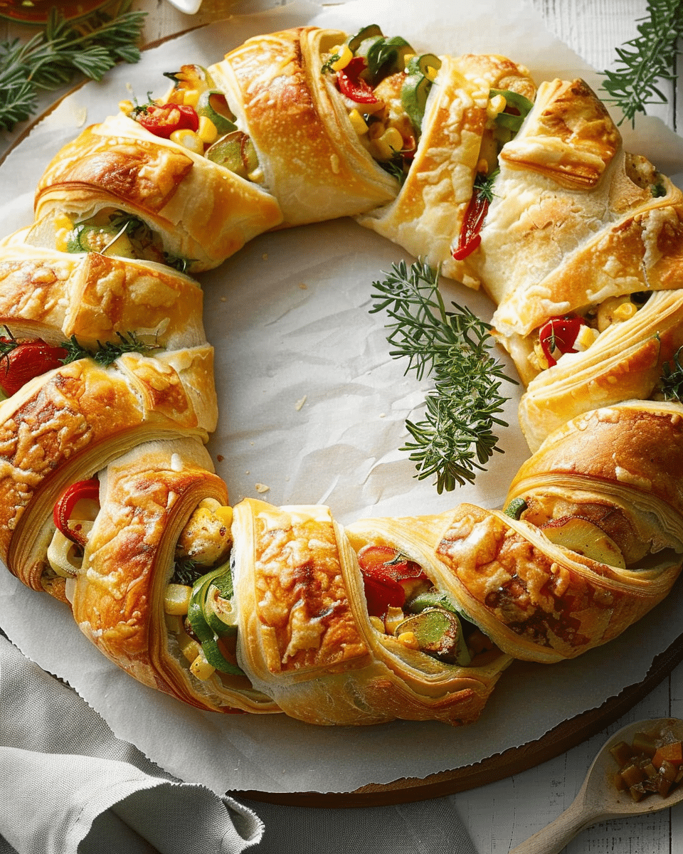 Chicken Crescent Wreath