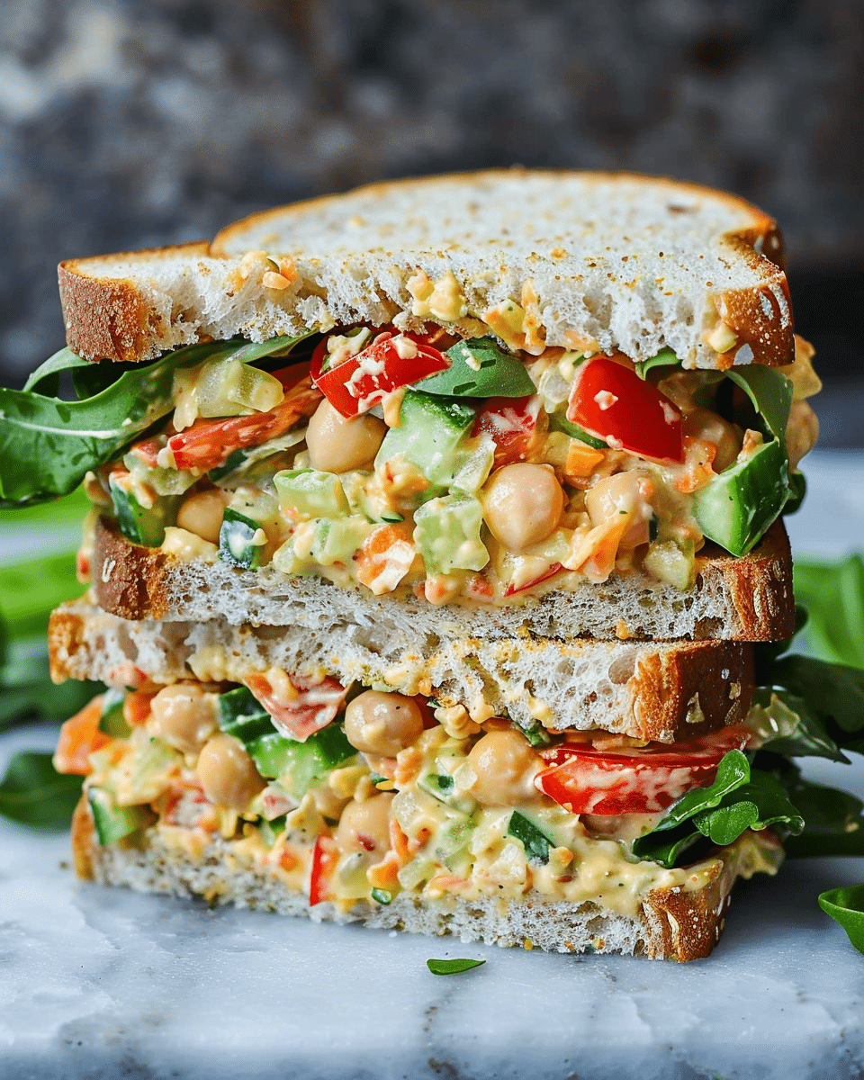 Veggie Chickpea Salad Sandwich