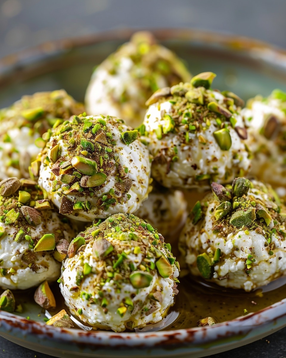 Ricotta Pistachio Honey Bites