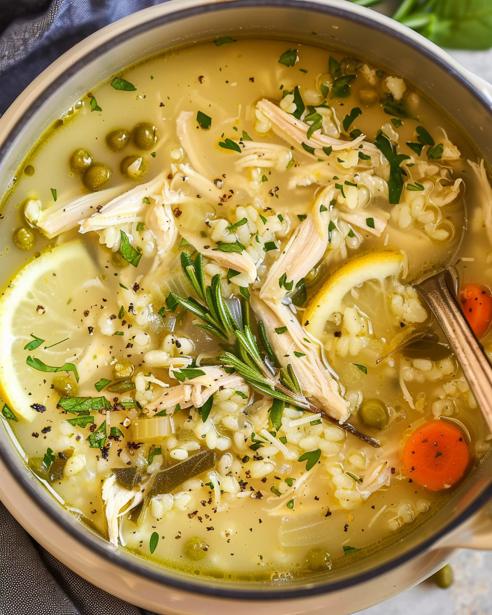 Homemade Chicken Lemon Soup