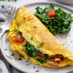 Savory Omelet with Veggies & Cheese