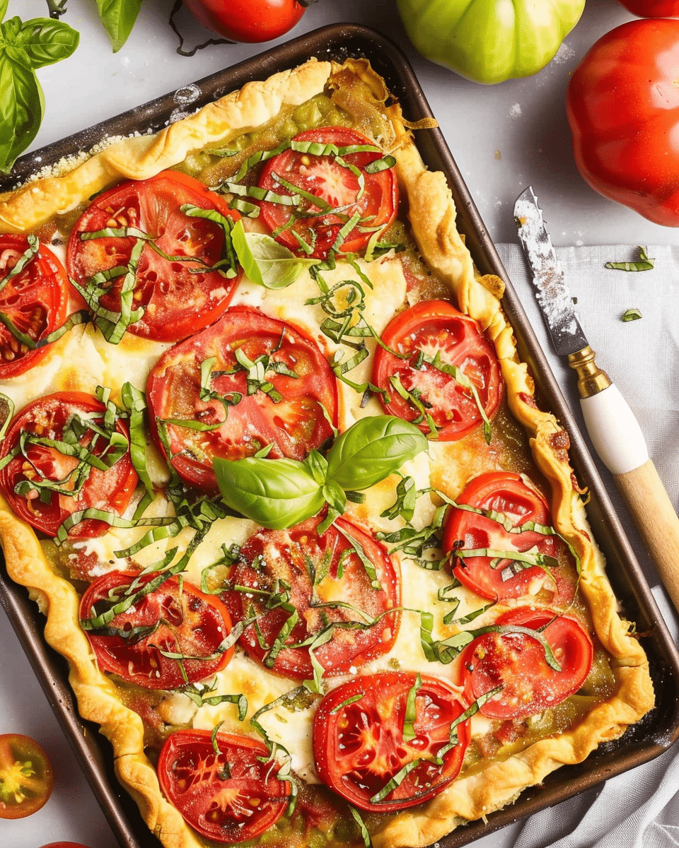 Slab Tomato Pie