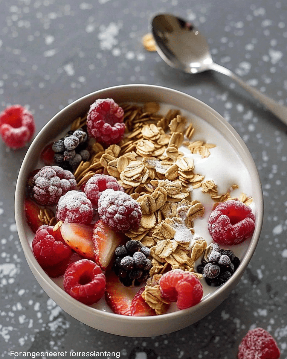 Cereal with Milk and Fruits