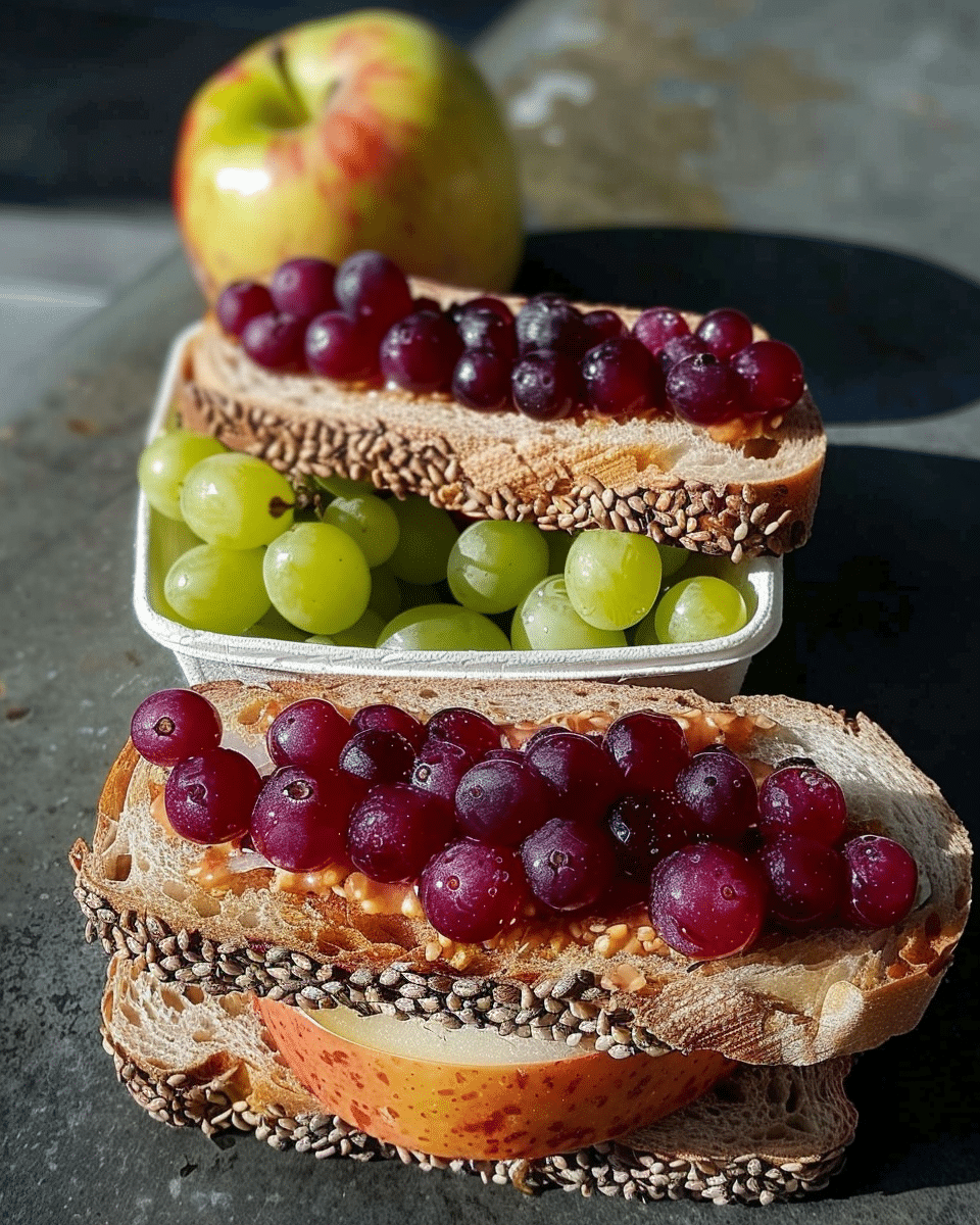 Fruit, Sandwiches and Natural Juice