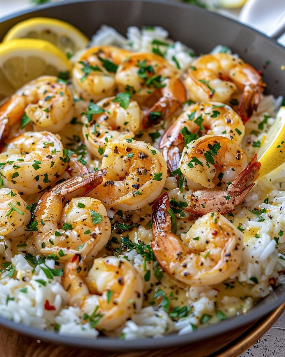 Garlic Butter Shrimp with Rice