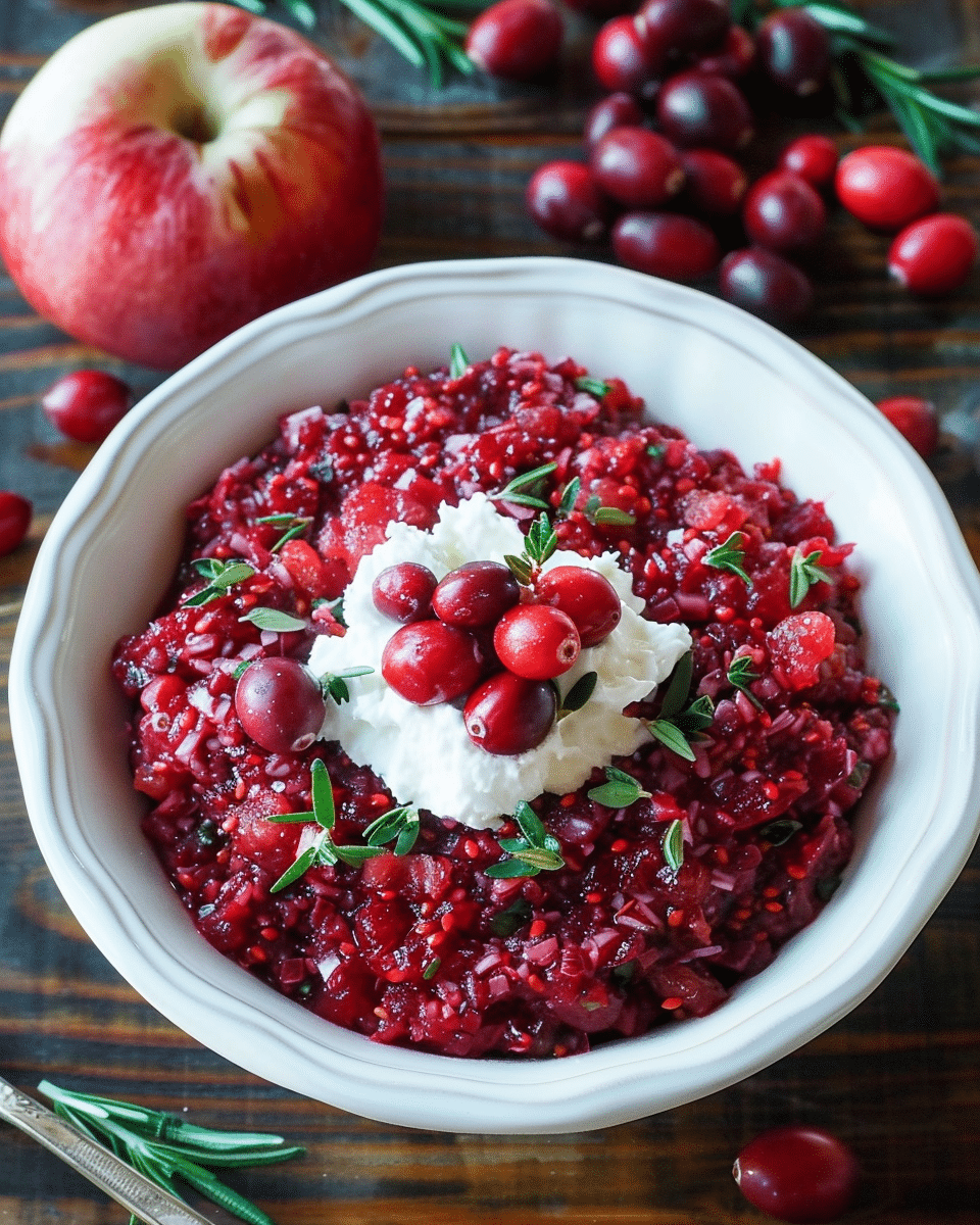 Cranberry Salsa With Cream Cheese