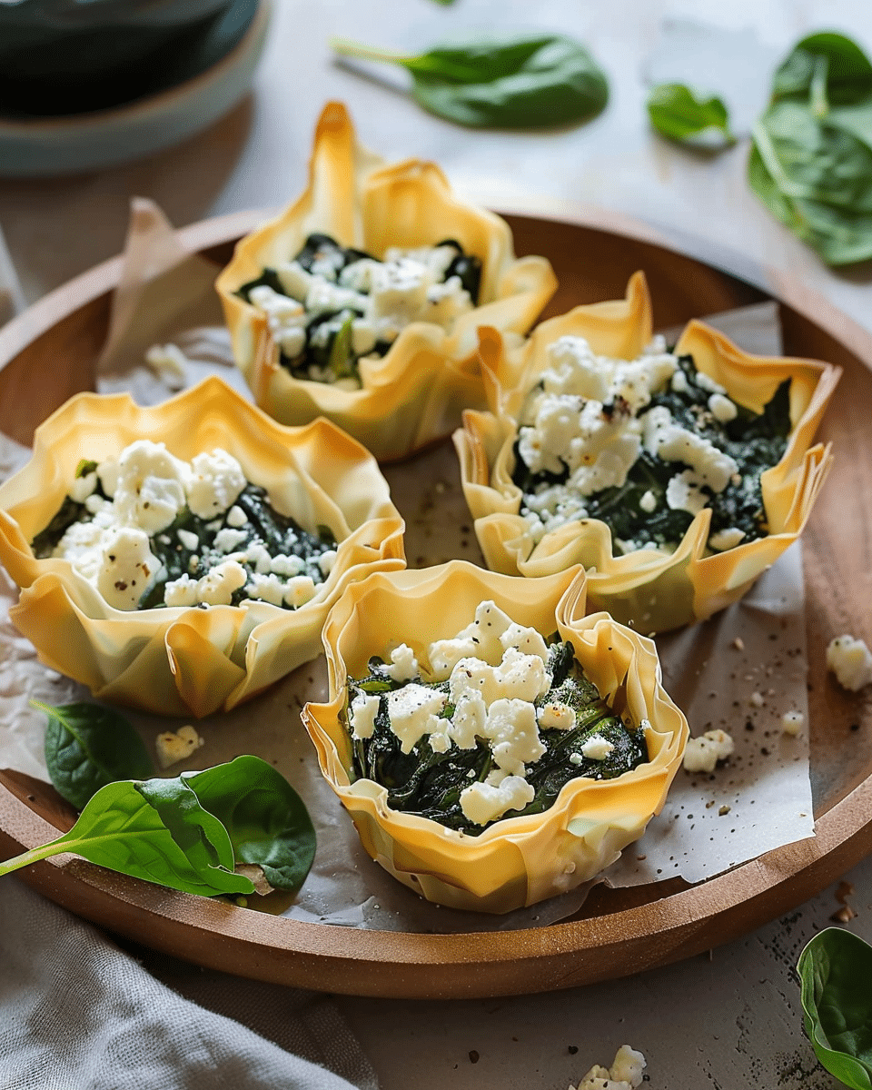 Spinach and Feta Phyllo Cups