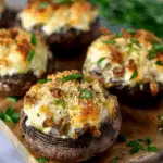 Air Fryer Stuffed Mushrooms