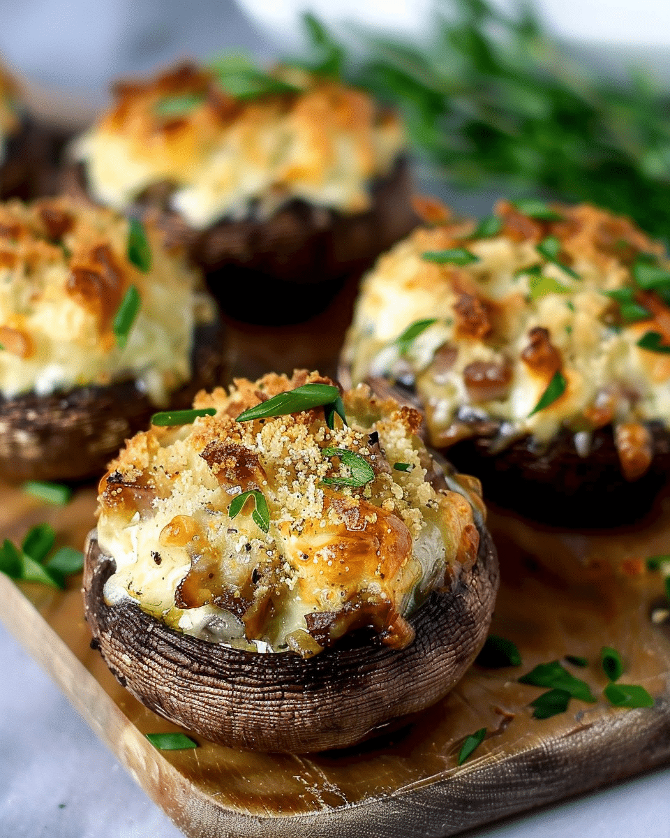 Air Fryer Stuffed Mushrooms