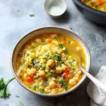 Gluten-Free and Vegan-Friendly Chickpea Rice Soup