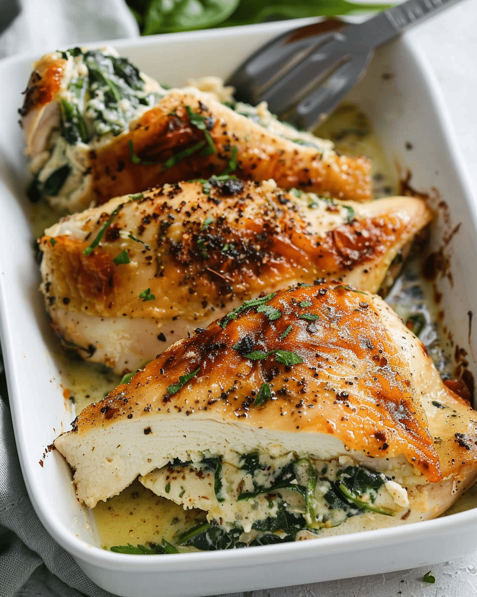 Spinach Stuffed Chicken Breast