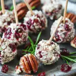 Cranberry Pecan Mini Goat Cheese Balls