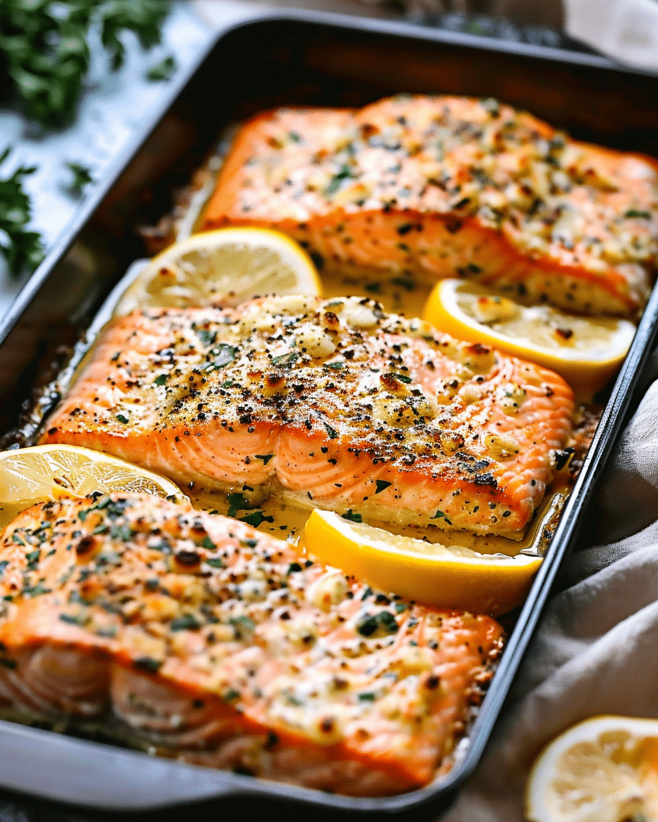 Garlic Butter Baked Salmon