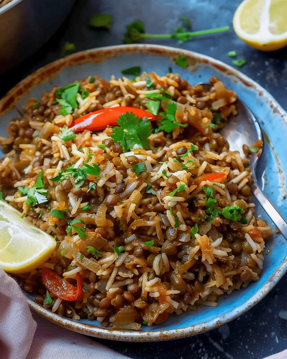Instant Pot Lentils and Rice
