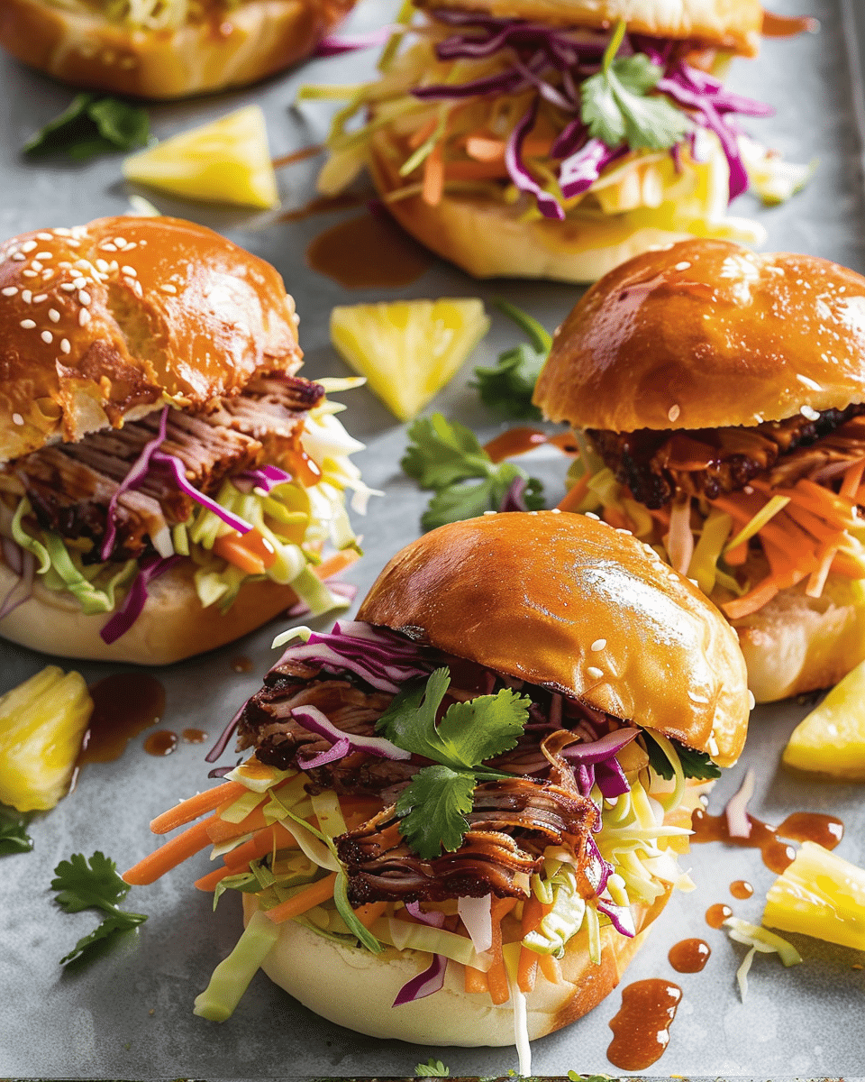 Pineapple Slaw Sliders