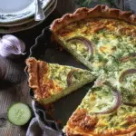 Goat Cheese and Dill Quiche in a Hash Brown Crust