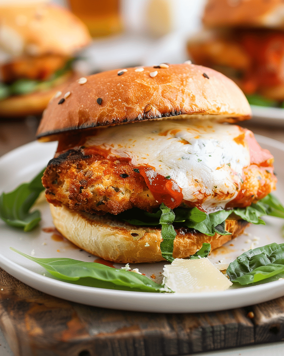 Chicken Parmesan Burgers