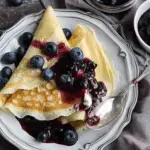 Crepes With Blueberry Sauce
